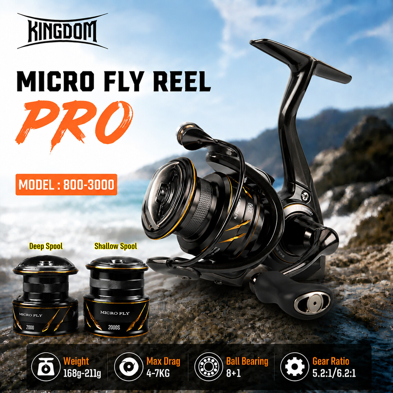 Daiwa Reel Bg - Kingdom Micro Fly Pro Balıkçılık Spinning