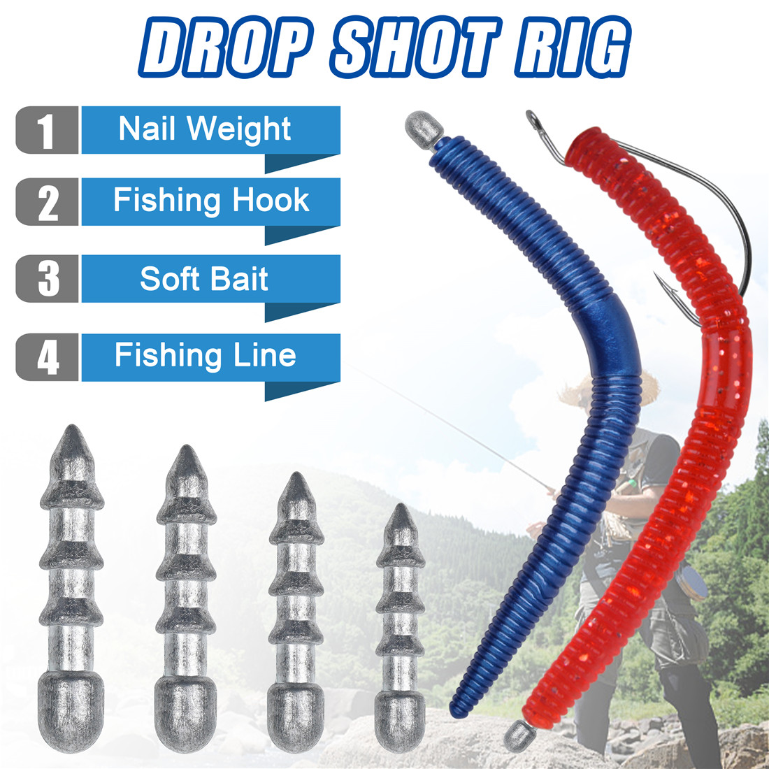 60 adet tırnak ağırlıkları sol - Fishing Equipment Used incelemesi ve fiyatı
